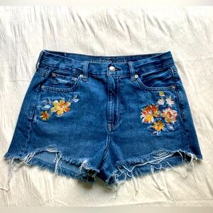 American Eagle Outfitters Distressed Patchwork cutoff Shorts